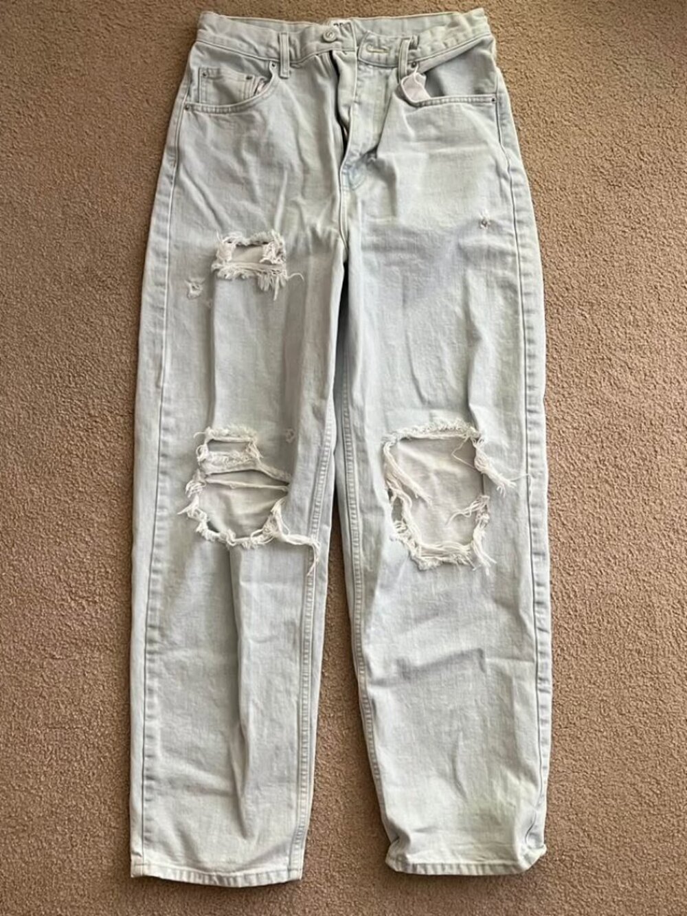 Urban Outfitters BDG Light Ripped High Waisted Baggy Boyfriend Jeans Size 30